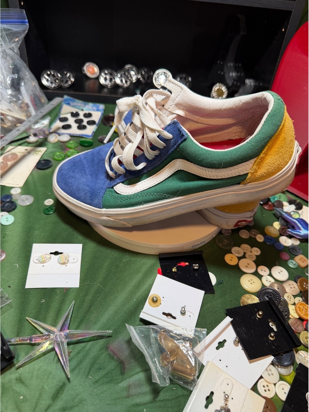 Vans Old Skool Colorblock Suede Sneakers - Size Approx. 7 US